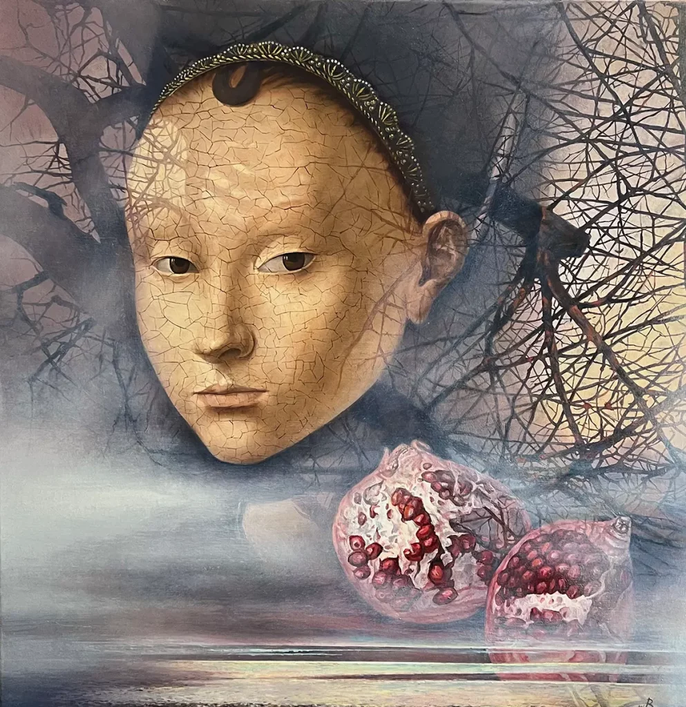 Fluss der Liebe. Hommage an Petrus Christus. Künstler Willi Boos.