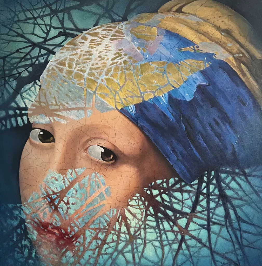 Blick aus der Parallelrealität. Hommage an Vermeer. Künstler Willi Boos.