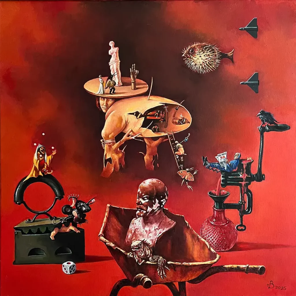 Insel der letzten Hoffnung. Hommage an Hieronymus Bosch. Künstler Willi Boos.